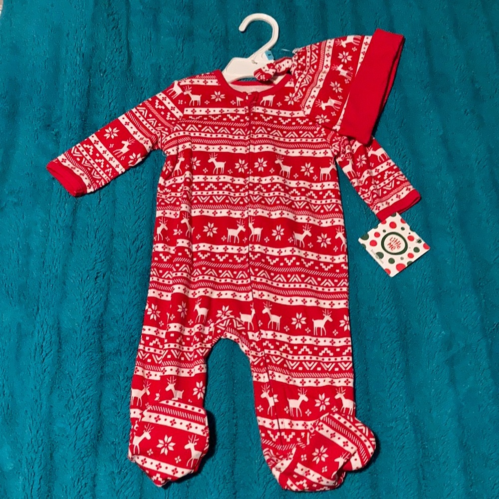 Christmas onesie with hat